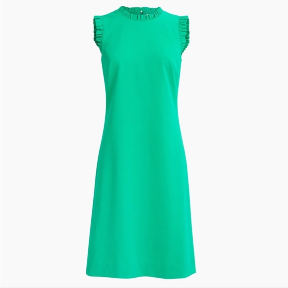 Jcrew ruffleneck suit dress in size 12